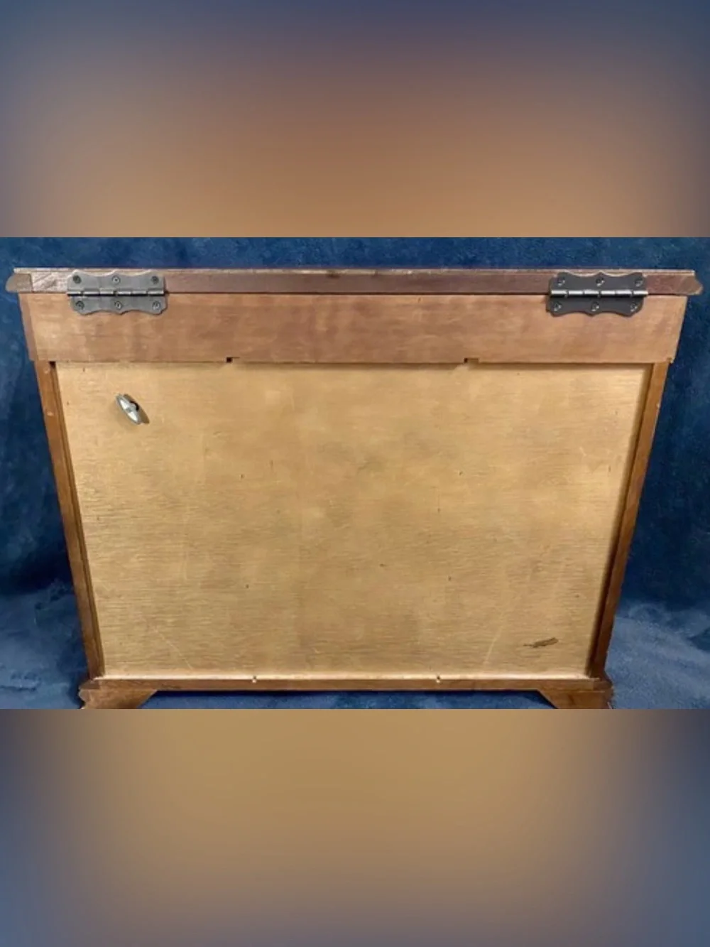 Vintage London Leather Musical Armoire Dresser Jewelry Box Carousel 14.5'H